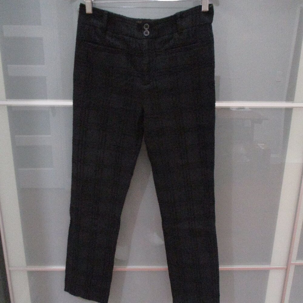 Anthropologie the Essential Slim Window Pane Pants